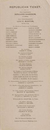 Lot #68 Benjamin Harrison Check and Election Tickets - Image 4