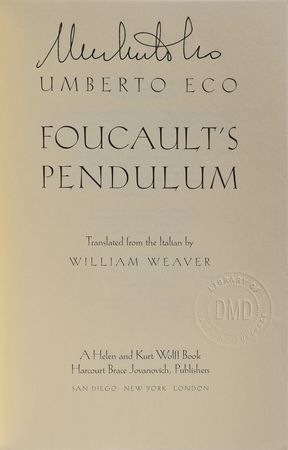 Lot #391 Umberto Eco - Image 1