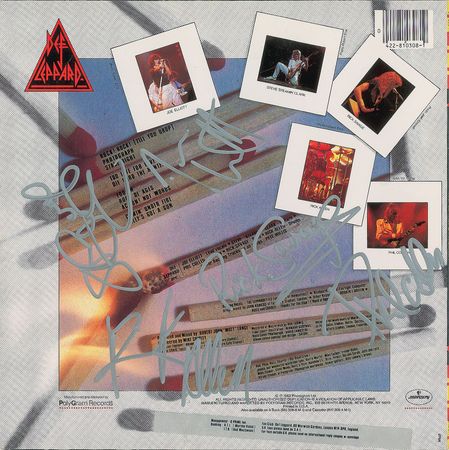 Lot #491 Def Leppard Album - Image 1