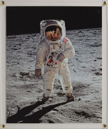 Lot #276 Buzz Aldrin Book and Print - Image 1
