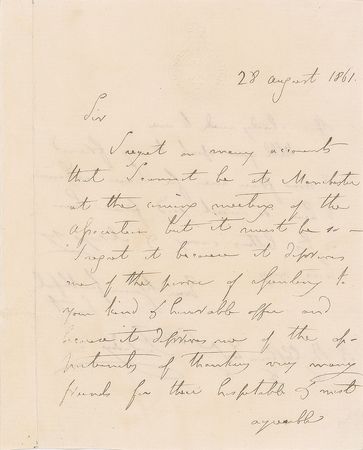 Lot #117 Michael Faraday Handwritten Letter Signed - Image 1