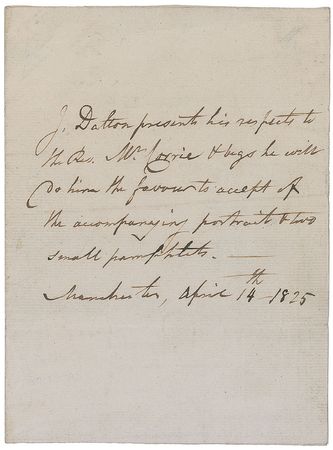 Lot #173 John Dalton Handwritten Letter Signed - Image 1