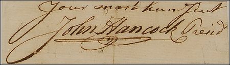 Lot #102 John Hancock Signature - Image 2