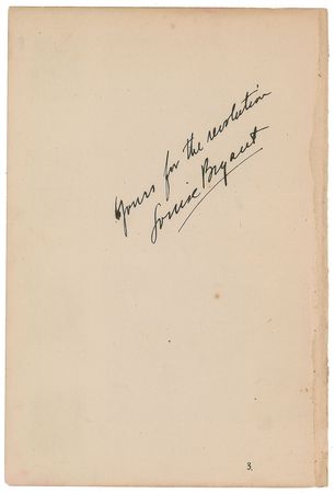 Lot #167 Louise Bryant Signature - Image 1