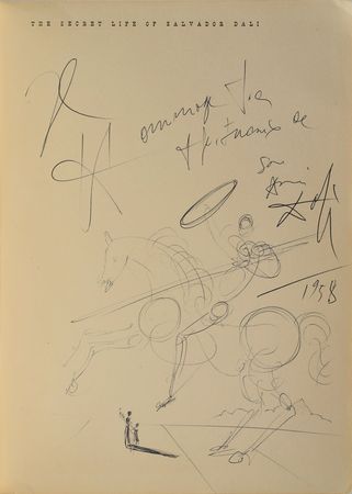 Lot #325 Salvador Dali: Amazing surrealist sketch of Don Quixote and Rocinante - Image 2