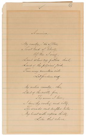 Lot #386 Samuel Francis Smith: 