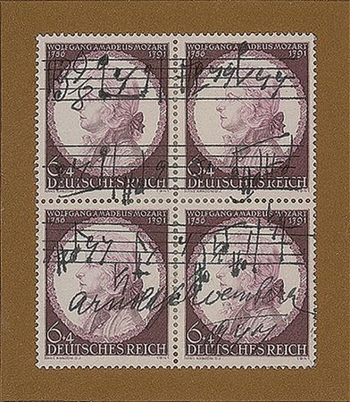 Lot #412 Arnold Schoenberg Signed Musical Quote - Image 2