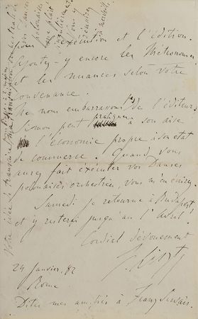 Lot #408 Franz Liszt: 