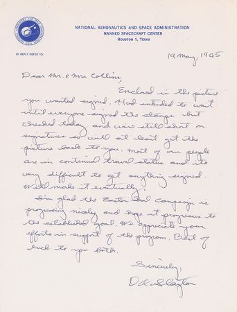 Lot #267 Deke Slayton: Gemini-era letter and photo from Deke - Image 2