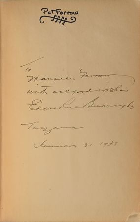 Lot #363 Edgar Rice Burroughs: Inscribed to the original Jane Parker - Image 1