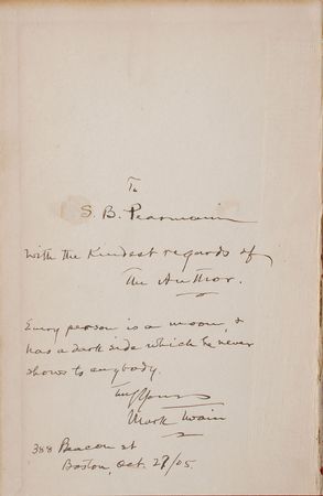 Lot #365 Samuel L. Clemens: ?Every person is a moon, & has a dark side which he never shows to anybody? - Image 1