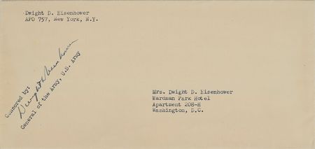 Lot #57 Dwight D. Eisenhower Envelope - Image 1