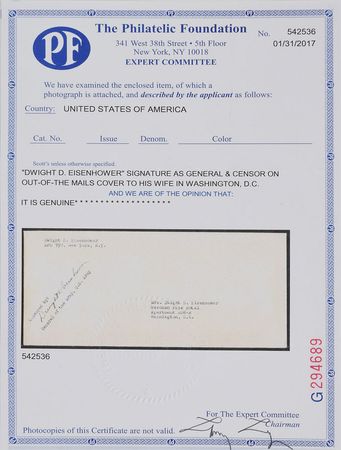 Lot #57 Dwight D. Eisenhower Envelope - Image 3