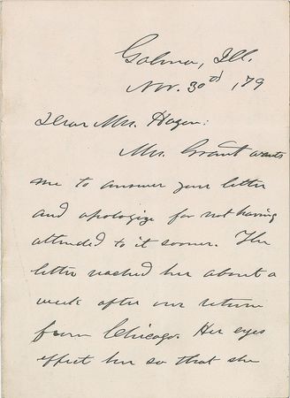 Lot #25 U. S. Grant: ?I am glad to hear that your