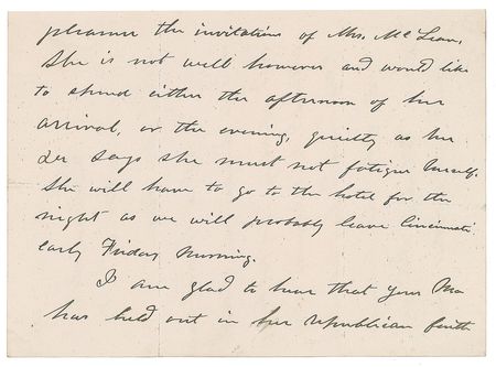 Lot #25 U. S. Grant: ?I am glad to hear that your Ma has held out in her Republican faith so well? - Image 2