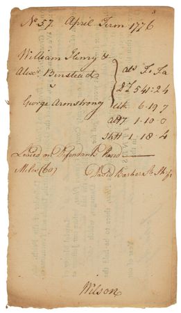Lot #218 James Wilson Signed Document - Image 2