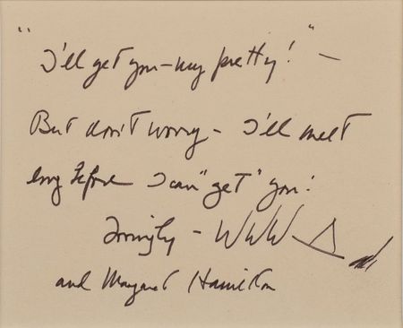 Lot #685 Wizard of Oz: Margaret Hamilton: 