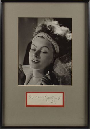 Lot #605 Greta Garbo Signature - Image 1