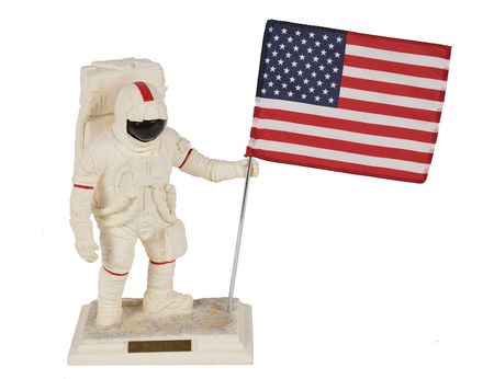 Lot #310 Alan Shepard Signed Photograph and Statue - Image 2