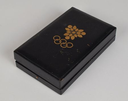 Lot #716 Grenoble 1968 Winter Olympics Ice Hockey Bronze Winners Medal with Ribbon & Box: Bronze 