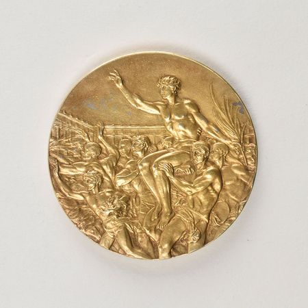 Lot #709 Berlin 1936 Summer Olympics Gold Winner's Medal: 1936 Berlin winner's medal for Germany's rowing captain - Image 1