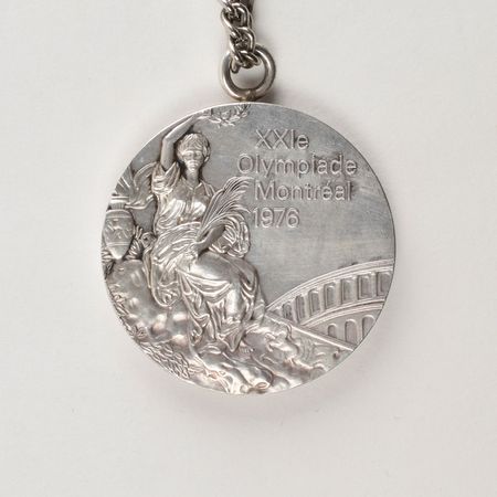 Lot #720 Montreal 1976 Summer Olympics Silver Winner's Medal: Rare silver winner's medal for 