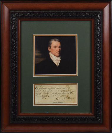 Lot #6 James Monroe Signed Document
