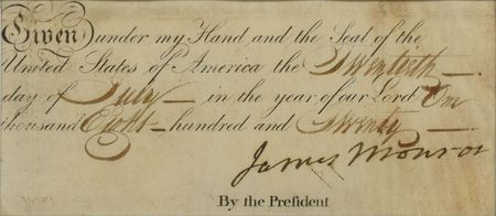 Lot #6 James Monroe Signed Document - Image 2