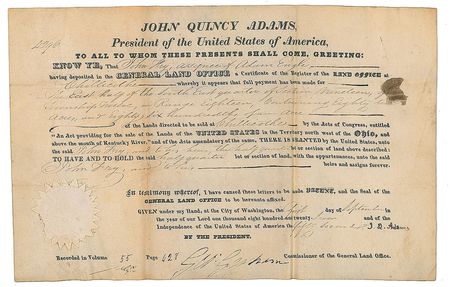 Lot #7 John Quincy Adams Signed Document