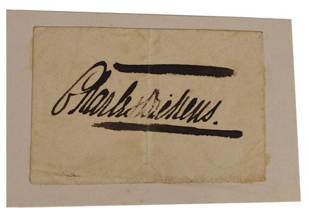 Lot #369. Charles Dickens Signature