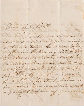 Lot #190 King George IV Handwritten Letter Signed - Image 1