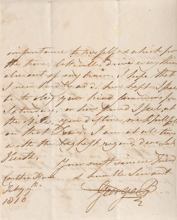 Lot #190 King George IV Handwritten Letter Signed - Image 2