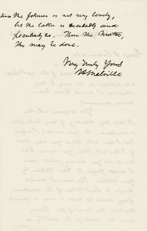 Lot #380 Herman Melville: Rare Melville 1853 letter describing his home at Arrowhead - Image 1