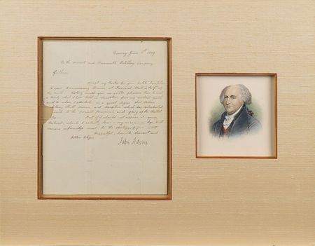 Lot #3 John Adams: Praise for America's oldest military organization, which 