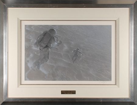 Lot #8140  Astronauts with Jetpacks Print - Image 1