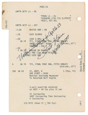 Lot #8308 James Lovell and Fred Haise Training-Used Signed Dictionary Page - Image 2