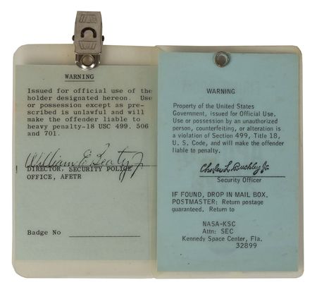 Lot #8197 Jack King's Apollo 7 Pair of Access Badges - Image 2