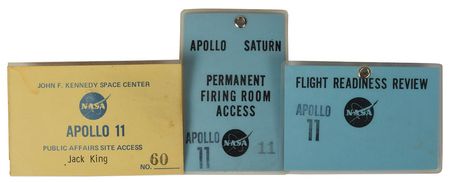 Lot #8262 Jack King's Set of (3) Apollo 11 Badges - Image 1