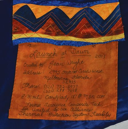Lot #8481  Space Shuttle Atlantic Quilt With Flown Beta Cloth Material - Image 3