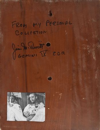 Lot #8090  Gemini 4: Jim McDivitt's Signed Plaque - Image 2