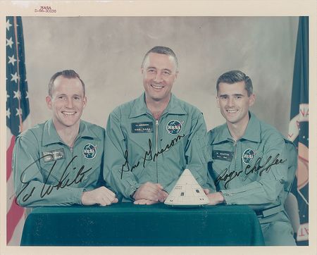 Lot #8184  Apollo 1 Signed Photograph - Image 1