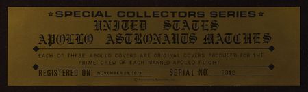 Lot #8175  Apollo Matchbooks Display - Image 2