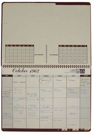 Lot #8075  MA-8: Wally Schirra's 1962 Calendar - Image 2