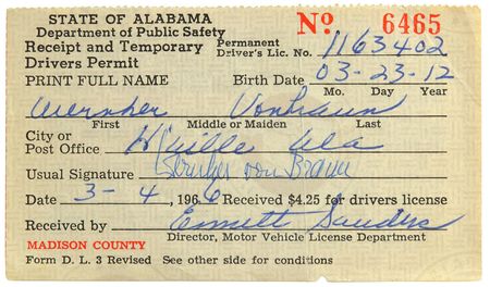 Lot #8018 Wernher von Braun's Driver's License - Image 1