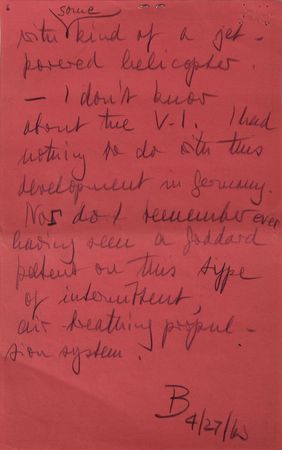 Lot #8014 Wernher von Braun Handwritten Notes - Image 4