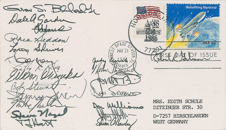 Lot #8500  STS 51-L Pair of Signed Covers - Image 1