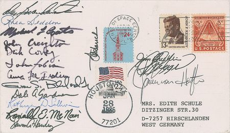 Lot #8500  STS 51-L Pair of Signed Covers - Image 2