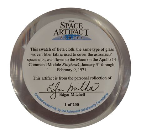 Lot #8317  Apollo 14 Flown Beta Cloth Fragment - Image 2