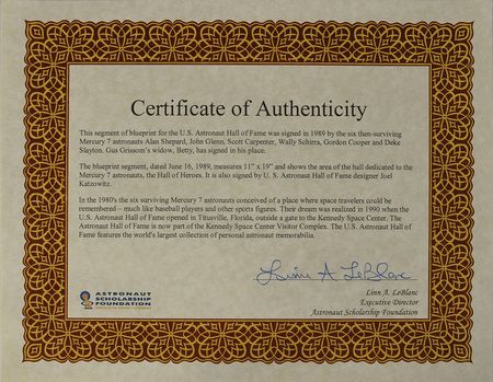 Lot #8042  Mercury 7 Signed ASF Blueprint - Image 2