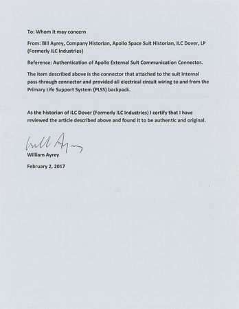 Lot #8142  Apollo Exterior Electrical Connector - Image 9